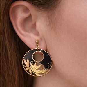 Edgar Berebi Black and Gold Earrings
